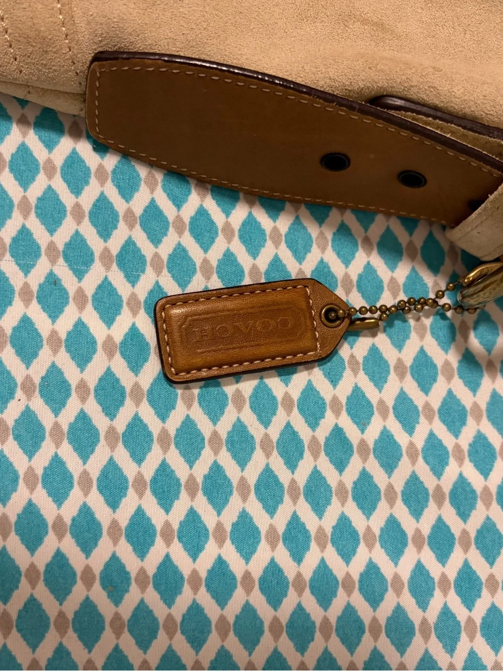Vintage Coach Suede Drawstring Crossbody